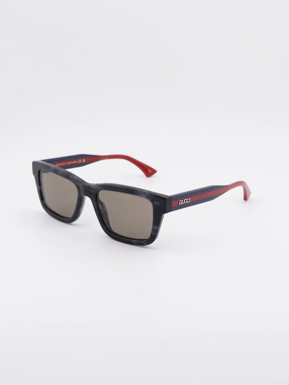 Gucci GG1869S 004 Sunglasses Grey Havana Square Frame, Brown Lenses